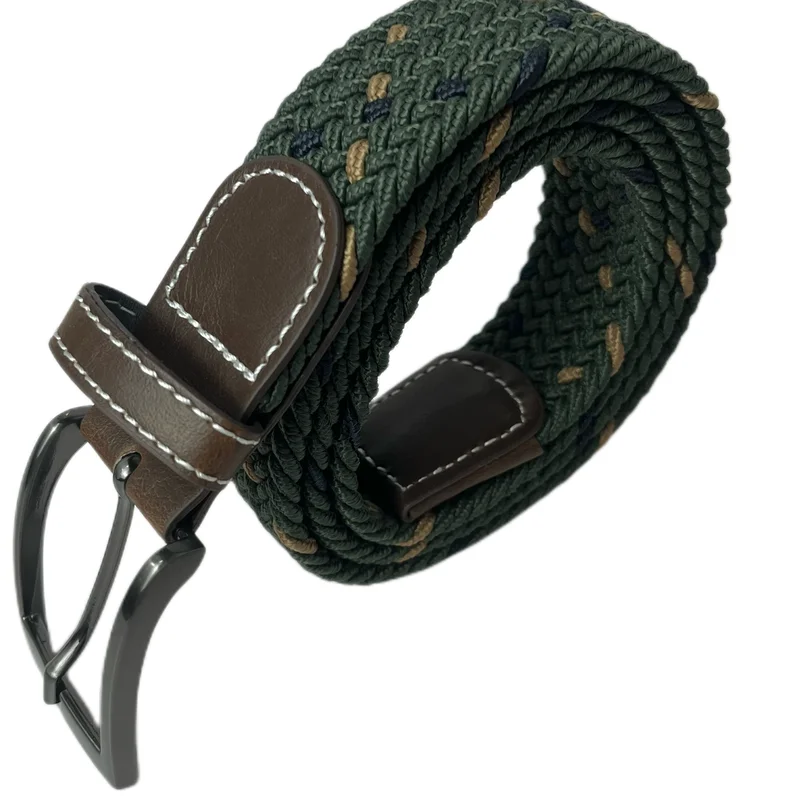 Stretch Canvas Leather Belts for Men Female Casual Knitted Woven