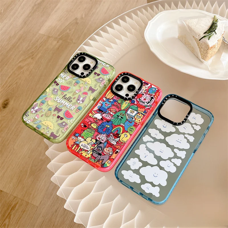 CASETIFY Cute Glitter Sky White Clouds Phone Cases For iPhone 14/13/12