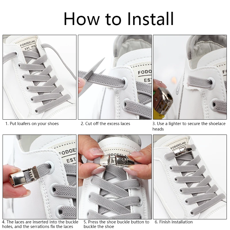 Lock Laces How To Lace Shoes No Tie Press Lock Shoelaces For