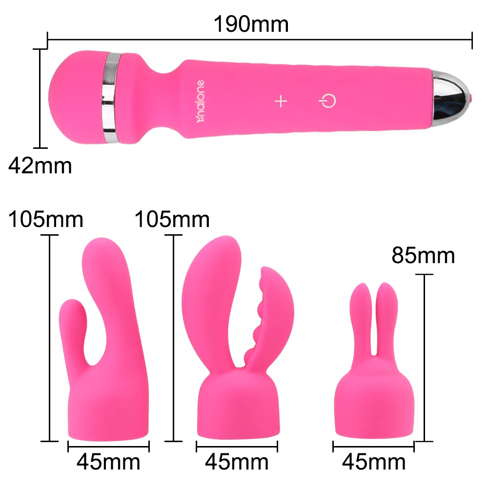 Bacchetta magica da 19 cm con vibratori estensibili per donne Morsetti per capezzoli Stimolatore del clitoride l Plug anale Fema Ana Pug_voghion.com