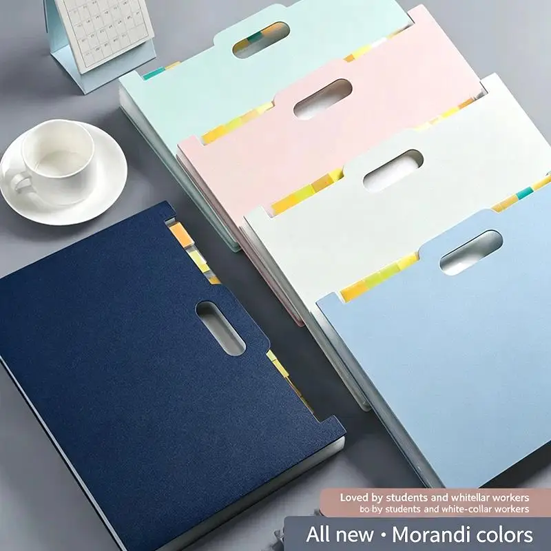 Organizzatore di Documenti a Fisarmonica con 13 Tasche, Cartella Espandibile A4 con Tasca per Etichette per Ufficio, Scuola, Lavoro, Casa, Scrivania - immagine 3