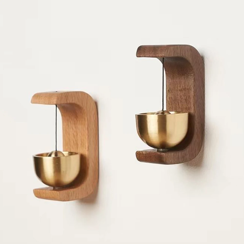 Magnetic Wood Doorbell Chime Hanging Wooden Wind Chimes Vintage Wireless Doorbell Entrance Door Bell Pendant Home Decoration
