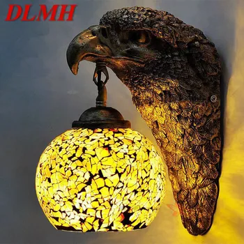 DLMH Contemporary Eagle Wall Lamp Personalized And Creative Living Room Bedroom Hallway Bar Decoration Light