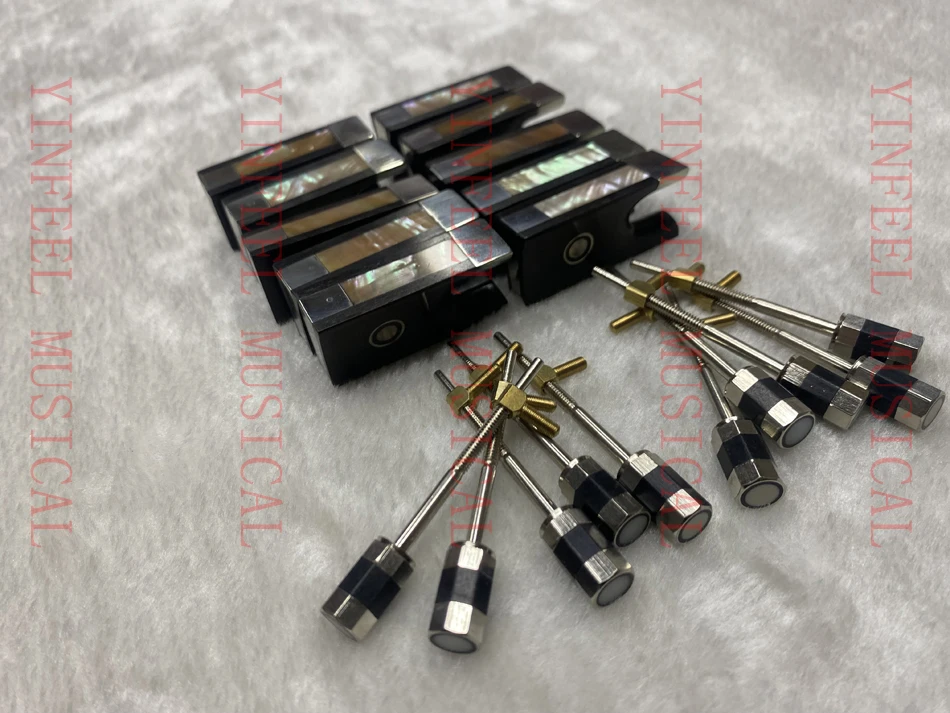 10pc violin frogs High quality abalone shell Nick-Silver Mounted Ebony Frog for 4/4 violin Bow violin bow frog