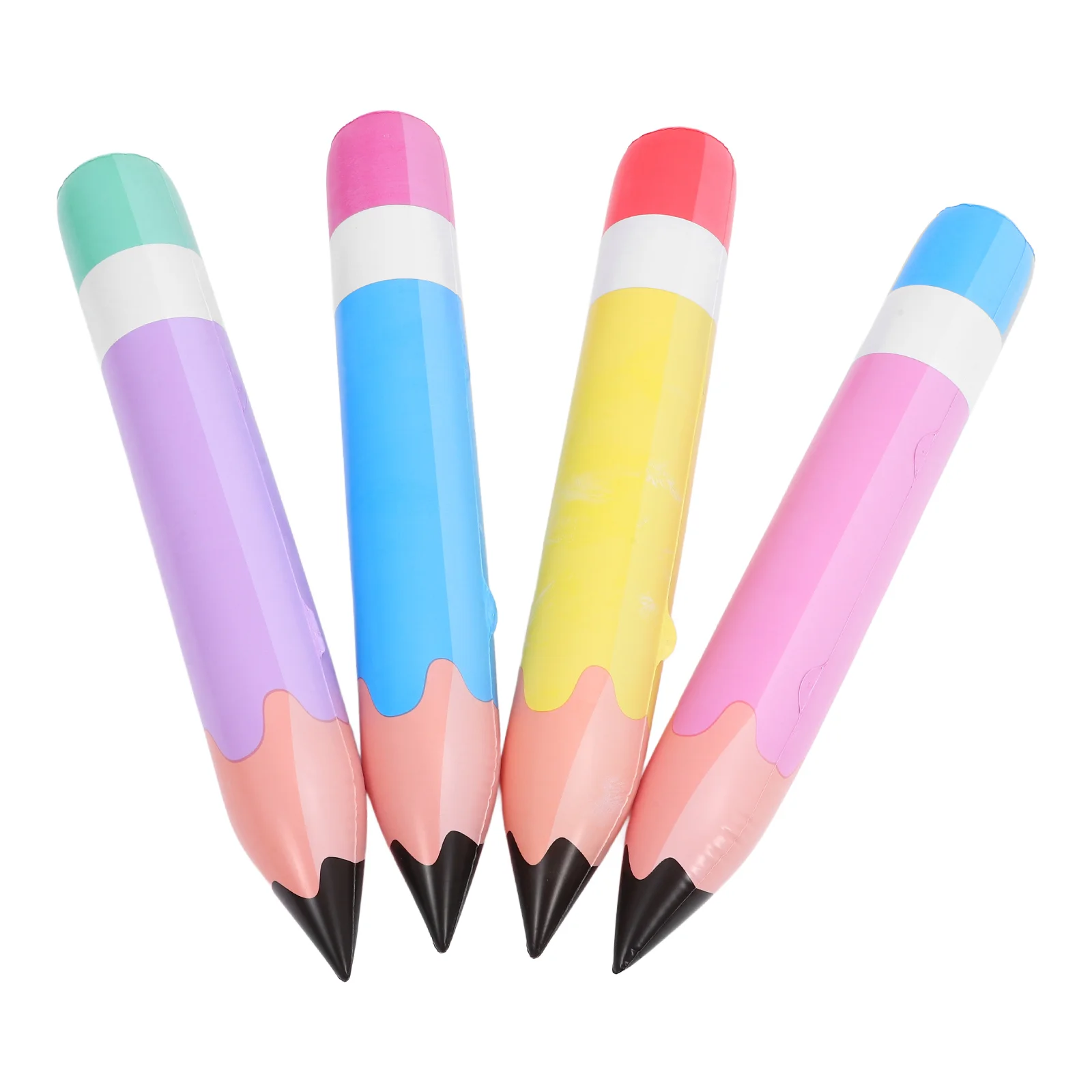 3 Ballons Géants Crayons De Couleur Gonflables (70 Cm) - Déco Fête Anniversaire Ou Rentrée Scolaire
