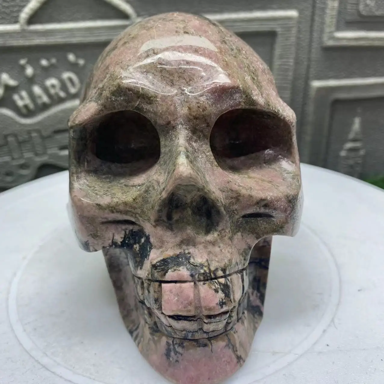 Натуральный камень с кристаллом в виде черепа, энергия, драгоценный камень, восстанавливающая комната, офис, медитация, подарок, коллекция фэн-шуй