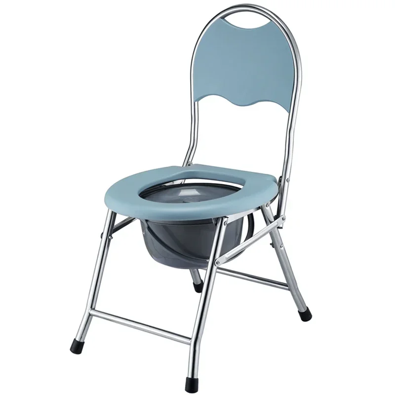 Foldable Elderly Toilet Chair  Hygienic and Movable Lavatory, Ideal for Disabled and Maternity Use, Easy to Sanitize Commode 4
