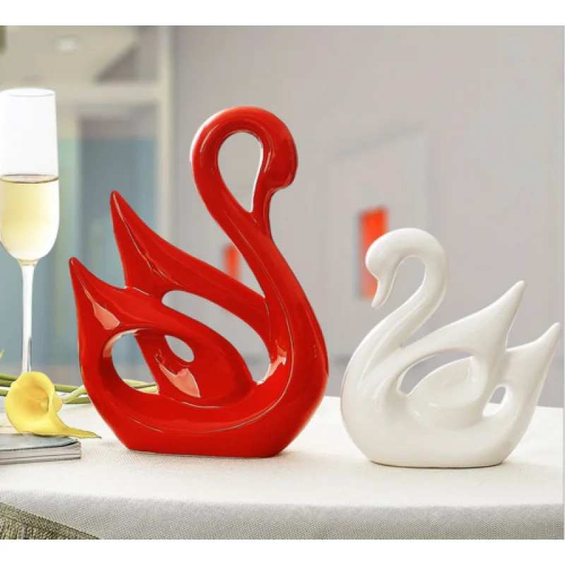 

new Chinese Ceramics Home Wedding Gift Decoration Couple Swan
