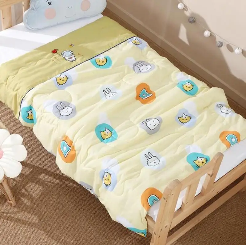 Children Home New Wash Cotton Quilt Summer Thin Quilt Air-conditioning Washable Single Children Student Summer Cool