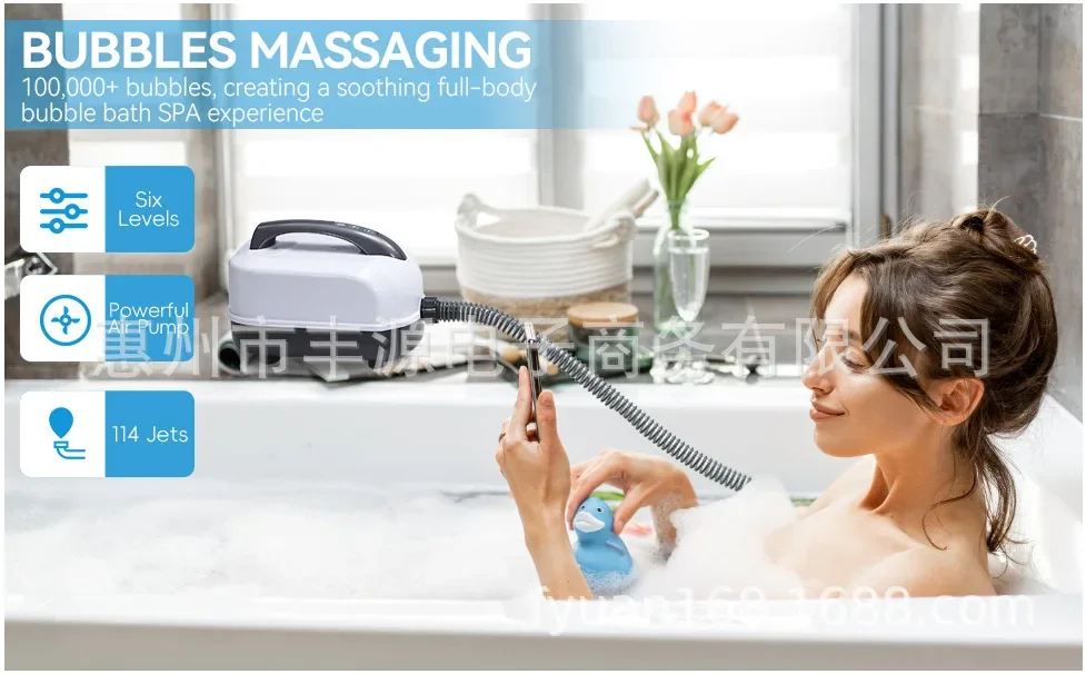 SPA Non-slip Bath Mat Home Surfing Massage Bath Mat Full Body Massage Bathtub Bubble Machine 5
