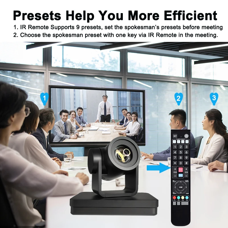 방송 PTZ 조이스틱 키보드 컨트롤러 + 20X 줌 카메라 PTZ USB SDI HDMI Onvif Vmix 라이브 스트리밍 비디오 회의 시스템