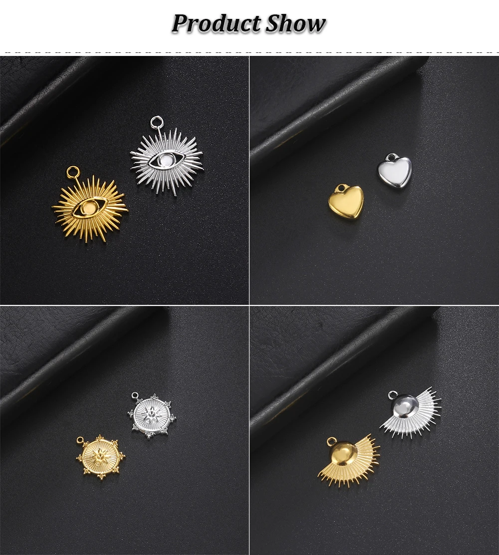 5 teile/los Großhandel Edelstahl Schlange Charms Liebe Herzen Anhänger Zubehör liefert DIY handgemachte Frauen Schmuck Ergebnisse – Detail 9