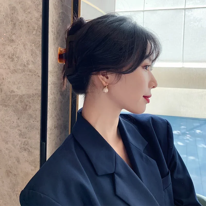 Pearl Earrings Drop Earrings Fashion Simulated Pearl Drop Earrings Women OL Simple Round Ear Ring Gifts Party Wedding Jewelry