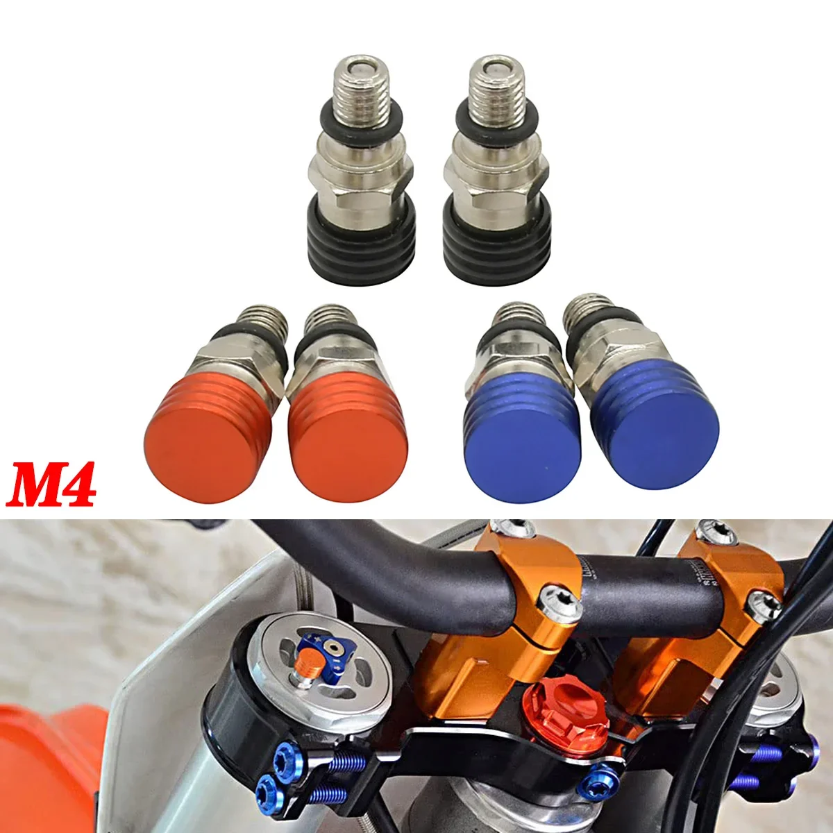 

M4x0.7 Fork Air Bleeder Valves For KTM SX SXF EXC EXCF XC XCF XCW XCFW 150 200 250 300 350 400 450 500 For Husqvarna FC TE FE