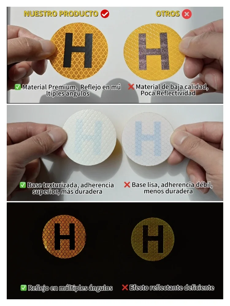 H 표시가 있는 자석 자동차 스티커 자석 운전자 표시 스티커 창문, 앞 유리, 문, 뒷문, 냉장고용 자동차 장식