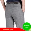 Business Men's Fall Spring Fashion Long Pants Formal Suit Pants Male Elastic Straight Casual Autumn Thick Trousers Plus Big Size 6