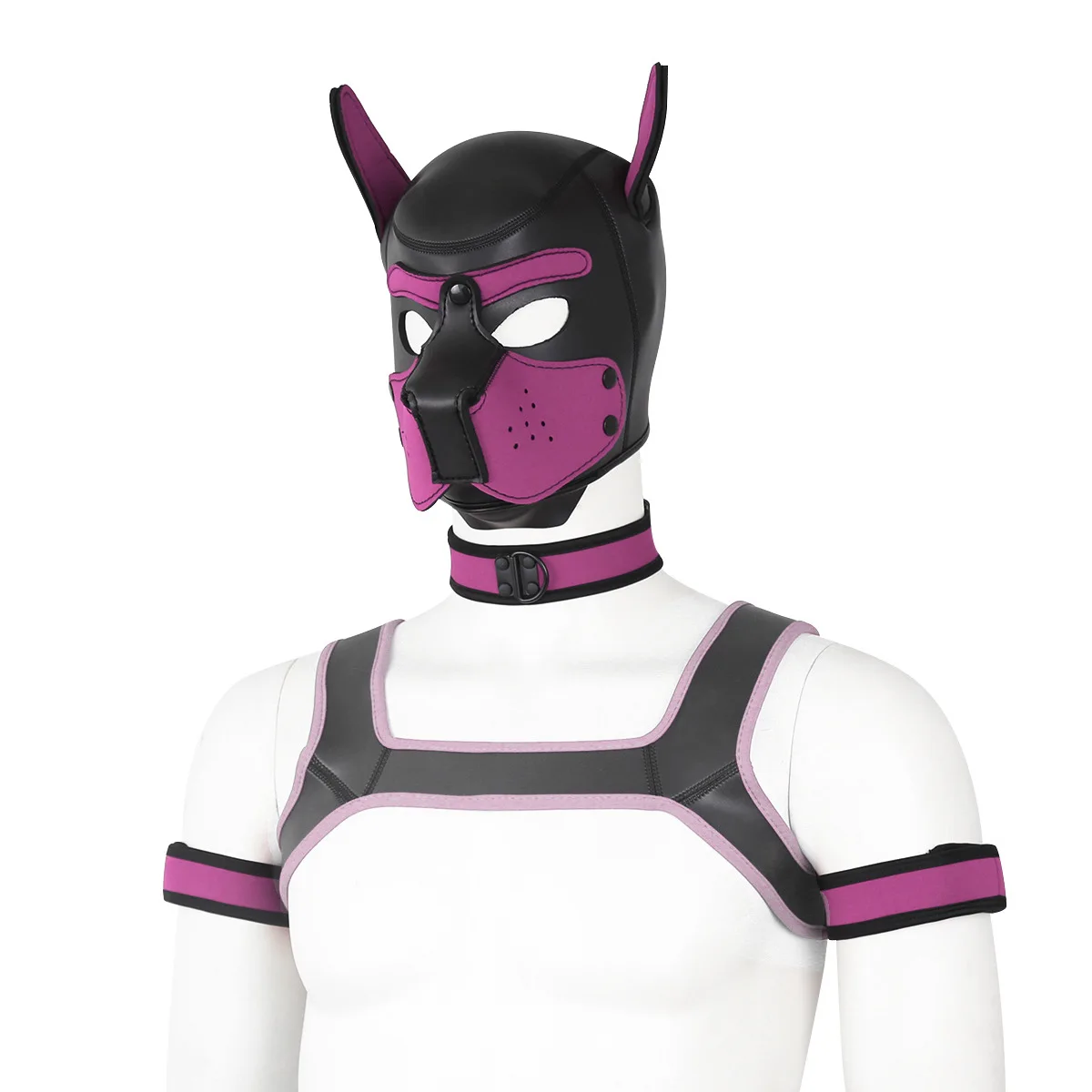 Play dog maschera cappuccio collare bracciale cosplay set sexy_voghion.com