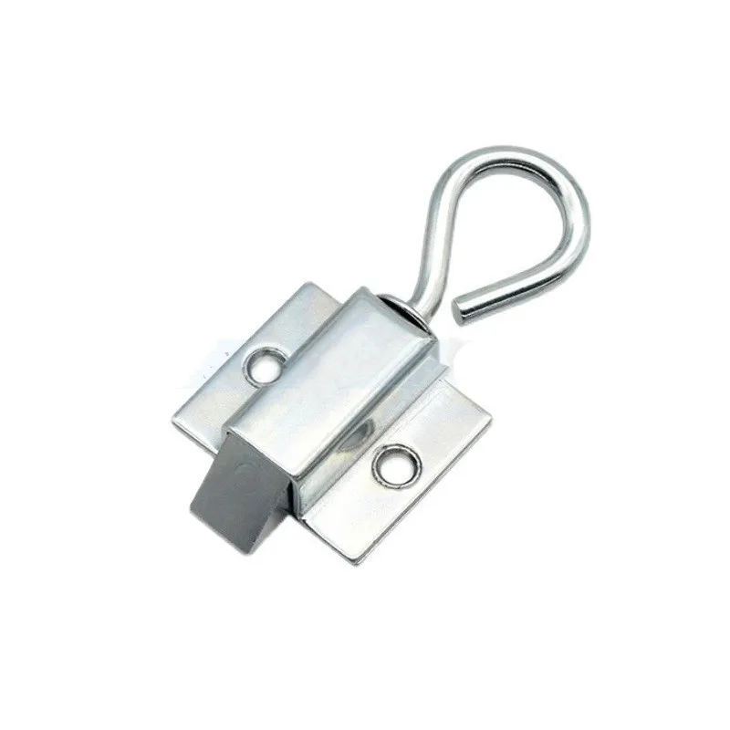 Carbon Steel Pull Ring Spring Door Bolt Latch Lock Window Gate Anti-theft Security Latch for Industrial Cabinet Hardware 1PCS door latch