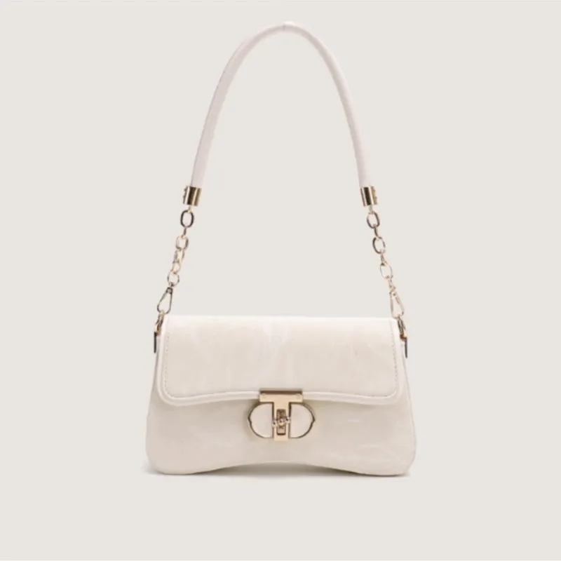 JIAERDI White Texture Lock Handbag Women trend Design Patchwork y2k Underarm Bag Ladies Premium Luxury Shoulder Bags New 2025