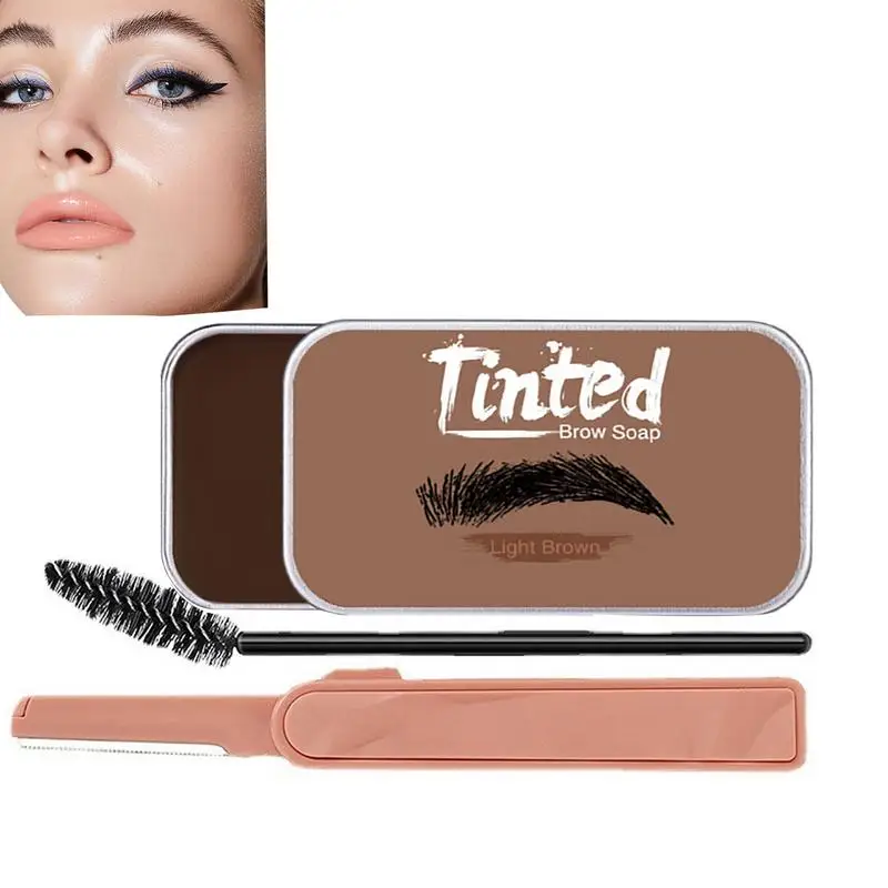 

Long-Lasting Brow Pomade Brow Setting Cream Gel Long Lasting Smudge-Proof Eyebrow Styling Pomade For Natural Brows 3D Feathery