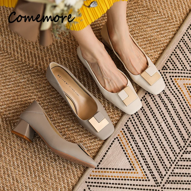 Comemore-Escarpins-confortables-en-cuir-souple-pour-femmes-chaussures-d ...