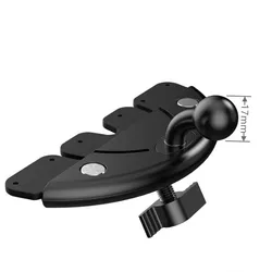 Universal Car CD Slot Phone Holder with 17mm Ball Head Base - Secure Mount (CD Accessory)