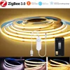 5V USB Tuya Zigbee 3.0 COB LED Strip Light 1m-5m Warm White Flexible Dimmable Lights 320leds/m Home Decoration for Alexa Google 1