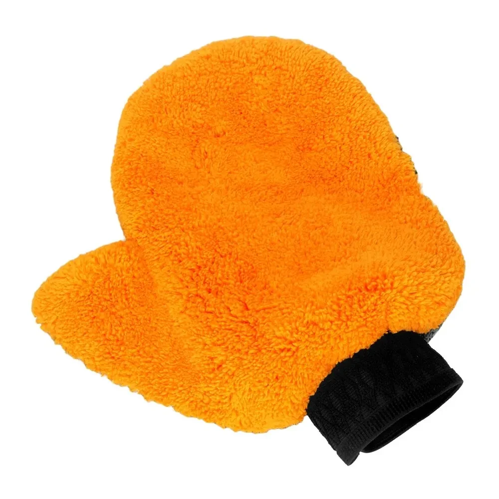 Car Washing Gloves Soft Microfiber Double-sided Soft Coral Fleece Clean Glove Water Absorption Dust Auto Cleaning Accesorios car cleaning gloves