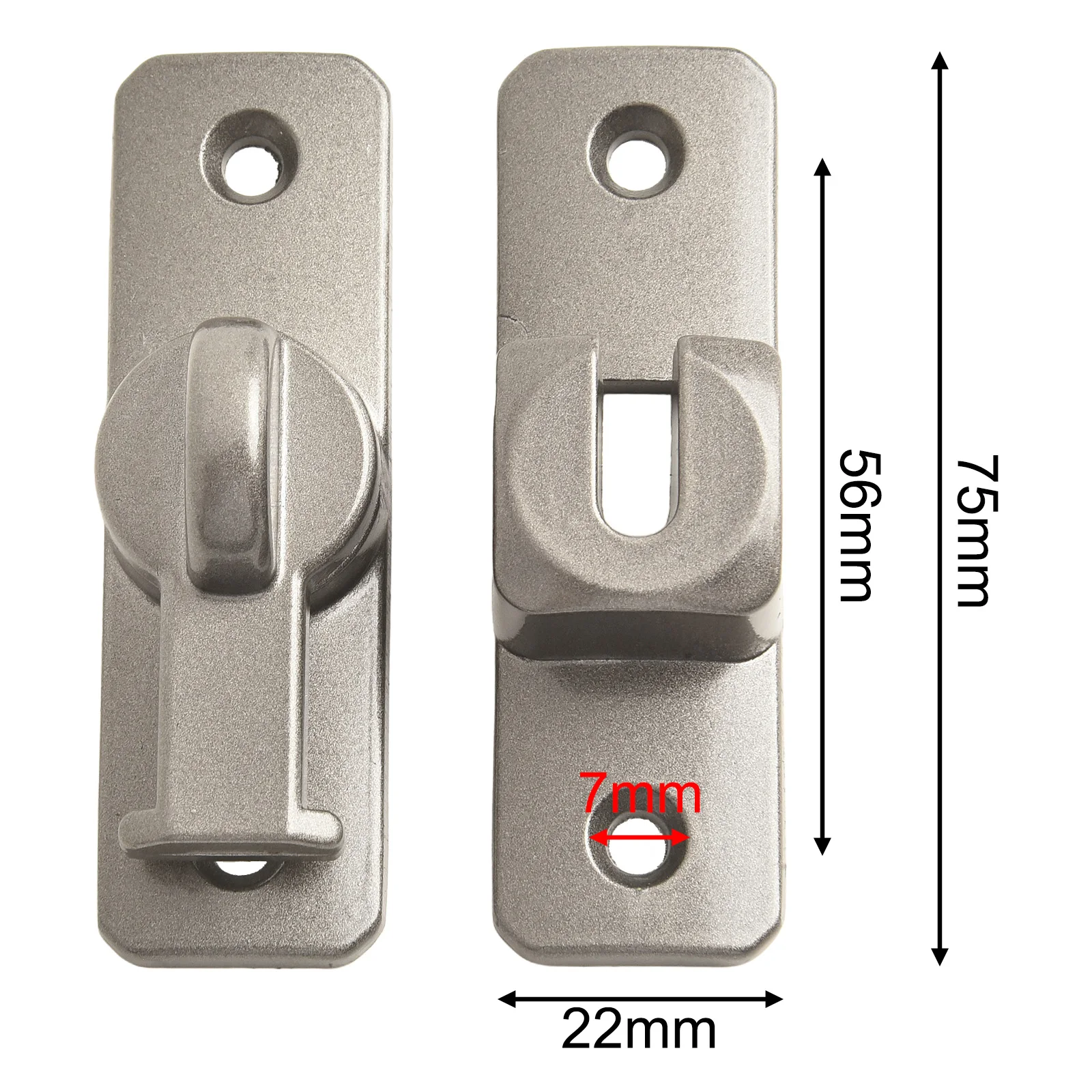 Gate Latch Sliding Barn Door Latch 90/180 Degree Safety Door Bolt Lock Window Cabinet Locks Black