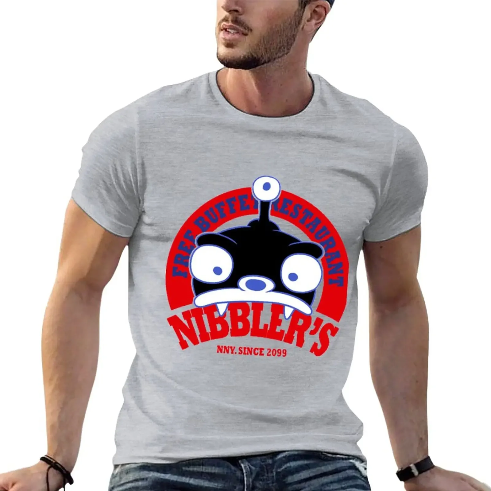 

Nibblers Free Buffet Restaurant T-Shirt blacks quick drying heavyweights tops mens vintage t shirts