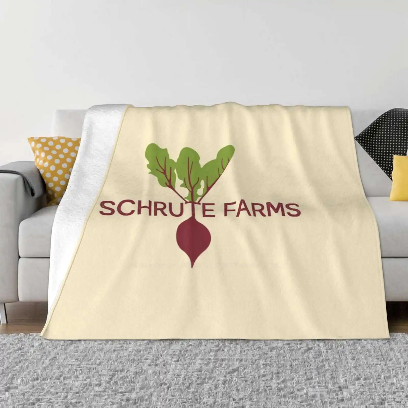 

Мягкое теплое одеяло Schrute Farm, офисное одеяло Майкл Dunder Mifflin Shcrute, птицы, ферма