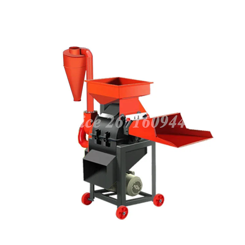 Multifunctional Chaff Cutter Grass Chopper Farm Machinery Equipment Semiautomatic Straw Crusher Grain Grinder for Animals Feed automatic farm use hammer mill silage cow feed chaff grass cutter chopper grinder fodder for sale