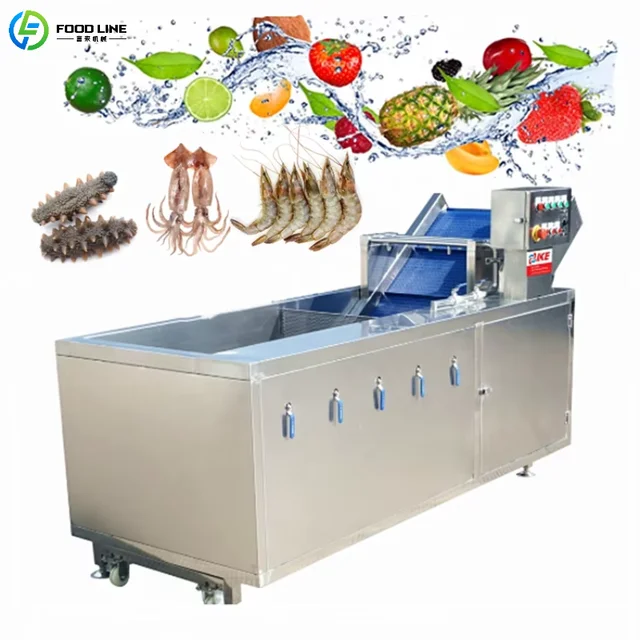 Laveuse à bulles personnalisée de qualité alimentaire pour fruits et légumes avec système de pulvérisation 1