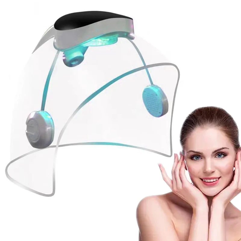 New Oxygen LED Face Light Therapy Mask Infrared Facial Phototherapy Six Color Spectrometer Skin Beauty Device Luminotherapy Mask