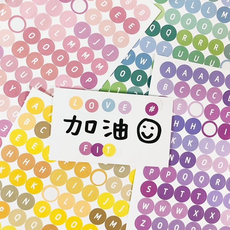 Description Picture 3 of itemDIY Number Alphabet Stickers Color Letter Sticker Hand Account Decoration Scrapbooking Craft Colorful Paper Stationery Supplies
