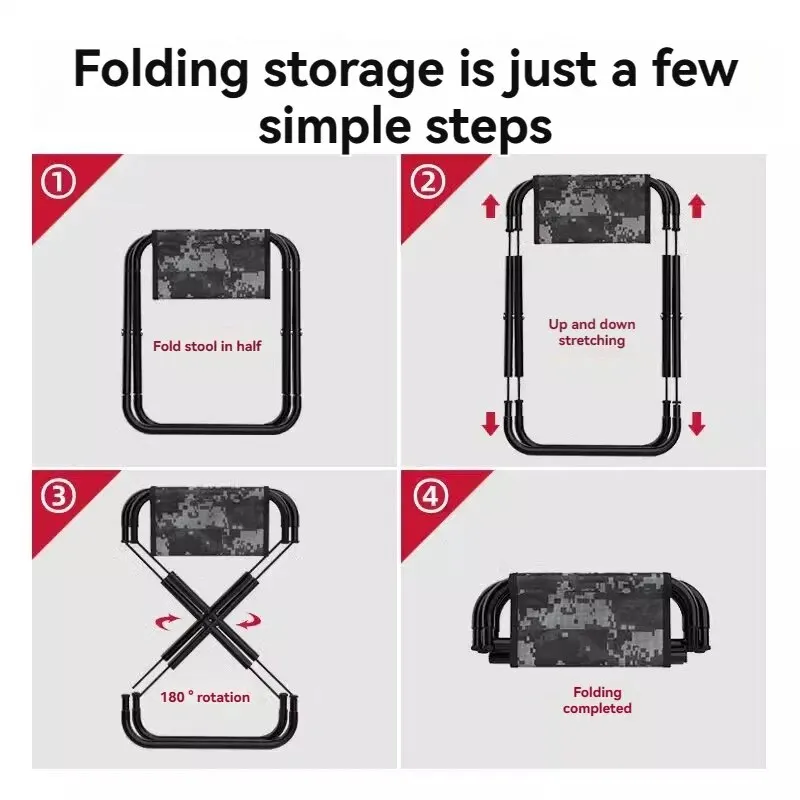 Folding Chair Folding Chairs Folding Stools Small Horse Shaped Beach Chairs Portable Outdoor Camping Hand held Fishing Chairs Benches