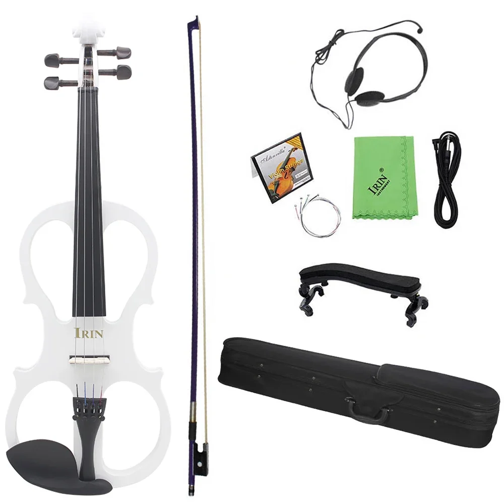 IRIN 4/4 Violin Silent Smart Electric Violin Professional Stringed Instrument Shoulder Rest Headphones Accessories