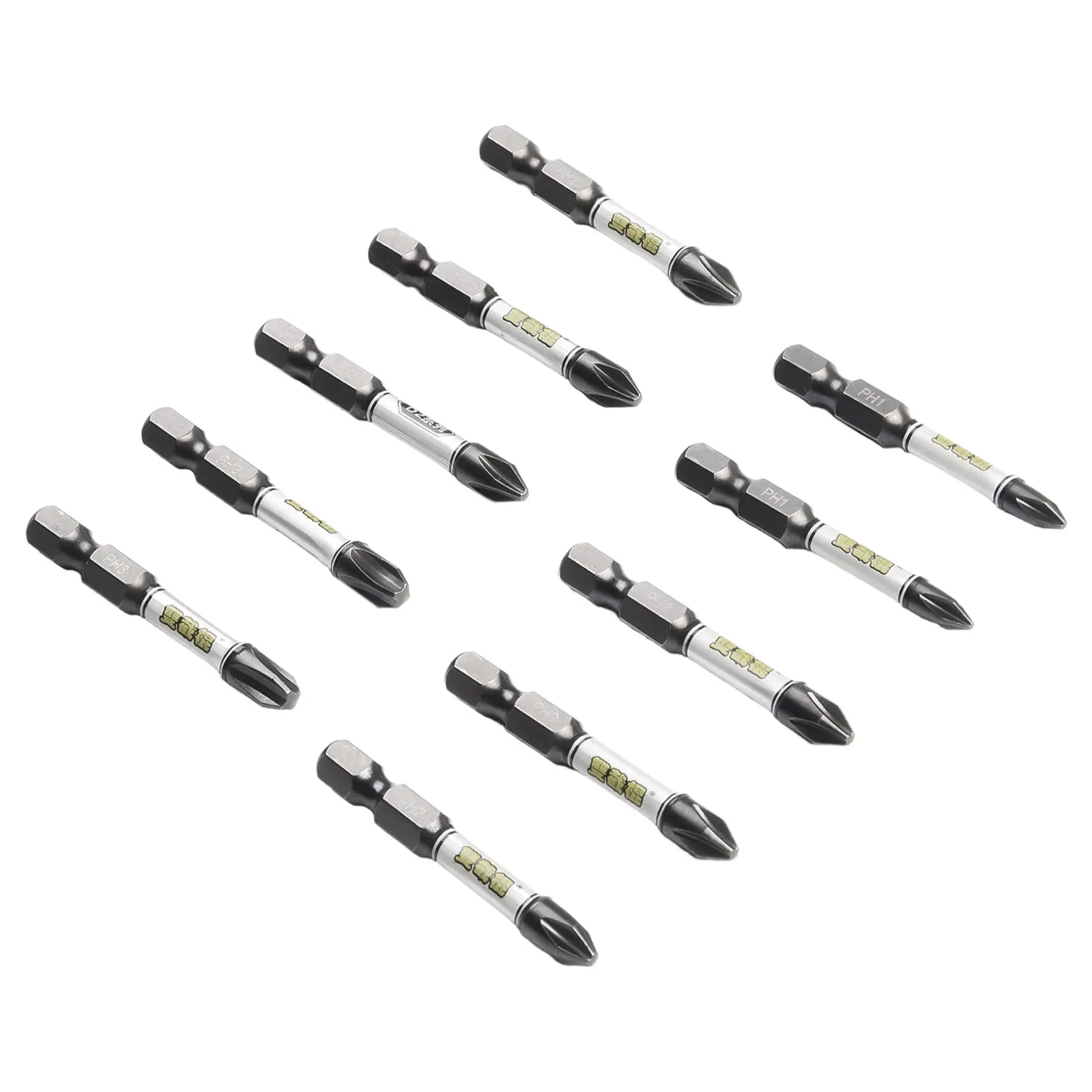 

Bit Set Screwdriver 1/4inch Assortment Hand Tools Hexagonal Torx Magnetic Impact The Cross Universal White Grey