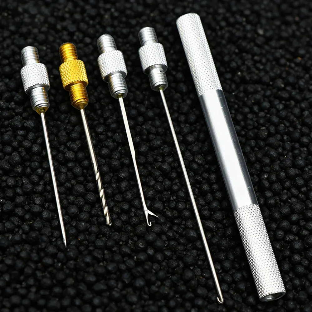 Karpfen Angeln Haar Rigging Köder Nadel Kit Angeln Werkzeug Set Köder Boilie Bohrer Stringer Nadel Rutschfeste Angeln Ausrüstung Tackle