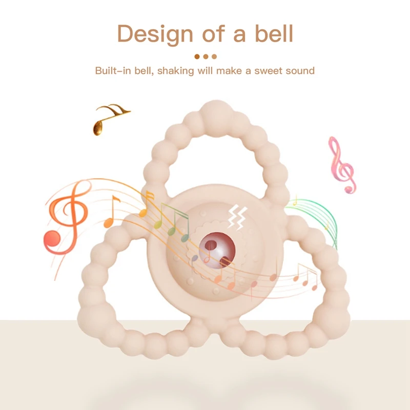 Silicone Teethers for Baby Flower Style Teething Rings Baby Accessories Toys for Newborn Baby 0 12 Month Rattle Toys for Babies