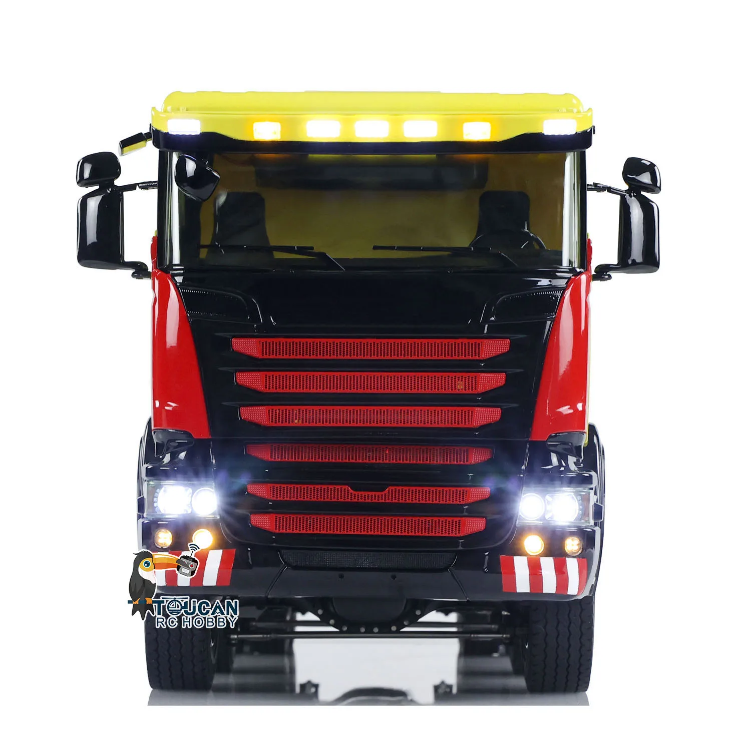 8x8 1/14 Hydraulic RC Roll Off Dumper Truck Metal Differential Lock Axles 3-Speed Toucan RC Hobby Light Sound System RC Toys 5