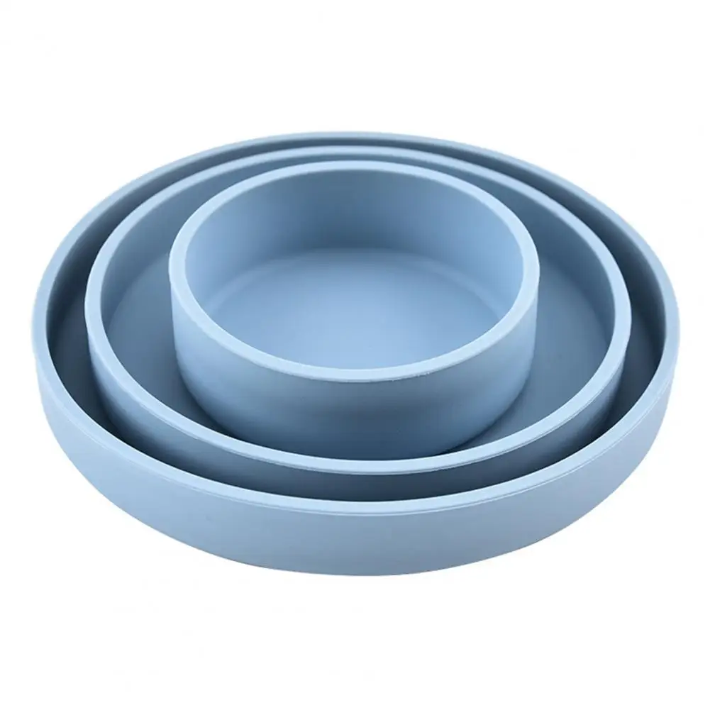 Microwaveable Children Tableware Set Versatile Silicone Children's Tableware Set Heat-resistant Round Pan Bowl for Home Dining
