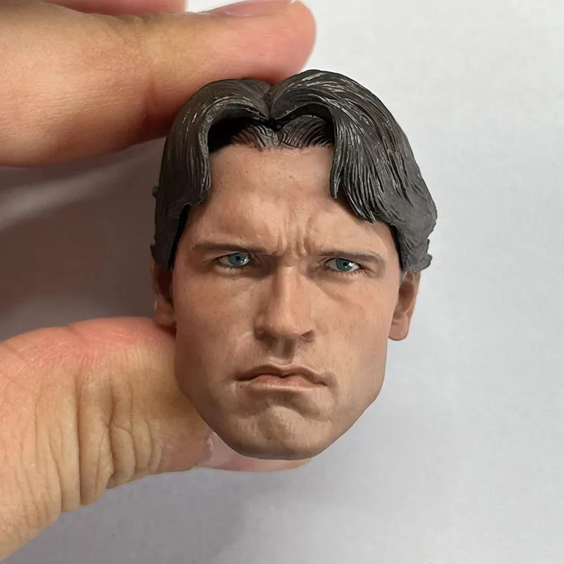 1/6 Arnold T800 Schwarzenegger Bruce Willis Head Sculpt Camo Painted Head Carving Model Fit 12" Male Soldier Action Figure Body