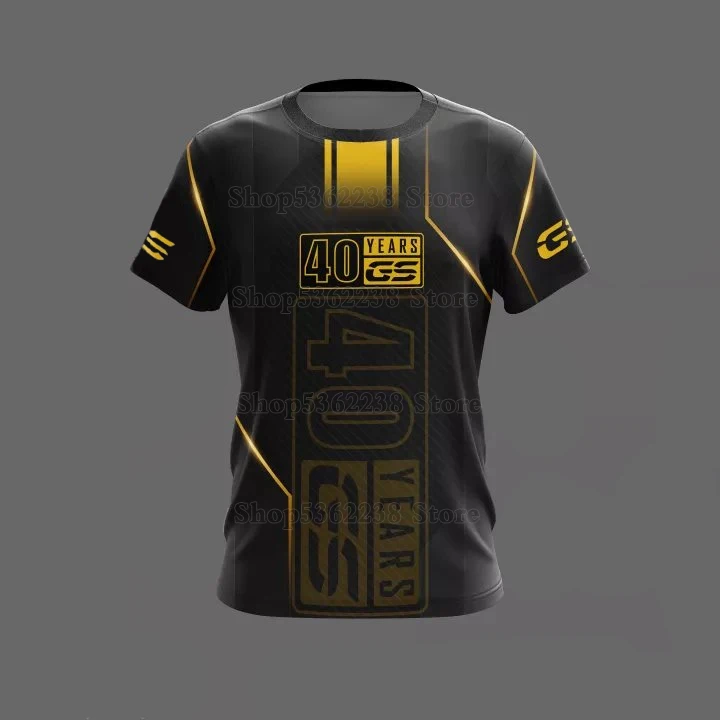 2024 For Bmw Gs 40 Anni Motorrad New Motorcycle T-Shirt Adventure Men'S Motorsport Racing Team Maglie Quick Dry Nero Giallo