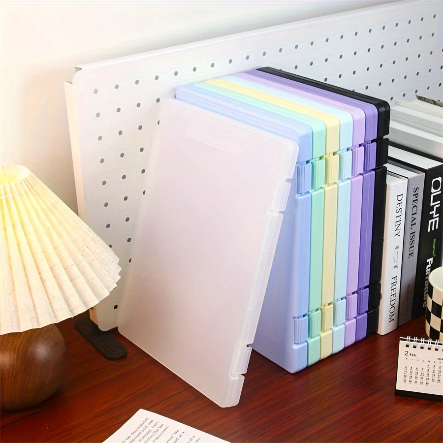 Large Capacity Transparent Document Storage Box - Multifunctional Organizer for Papers and Certifications