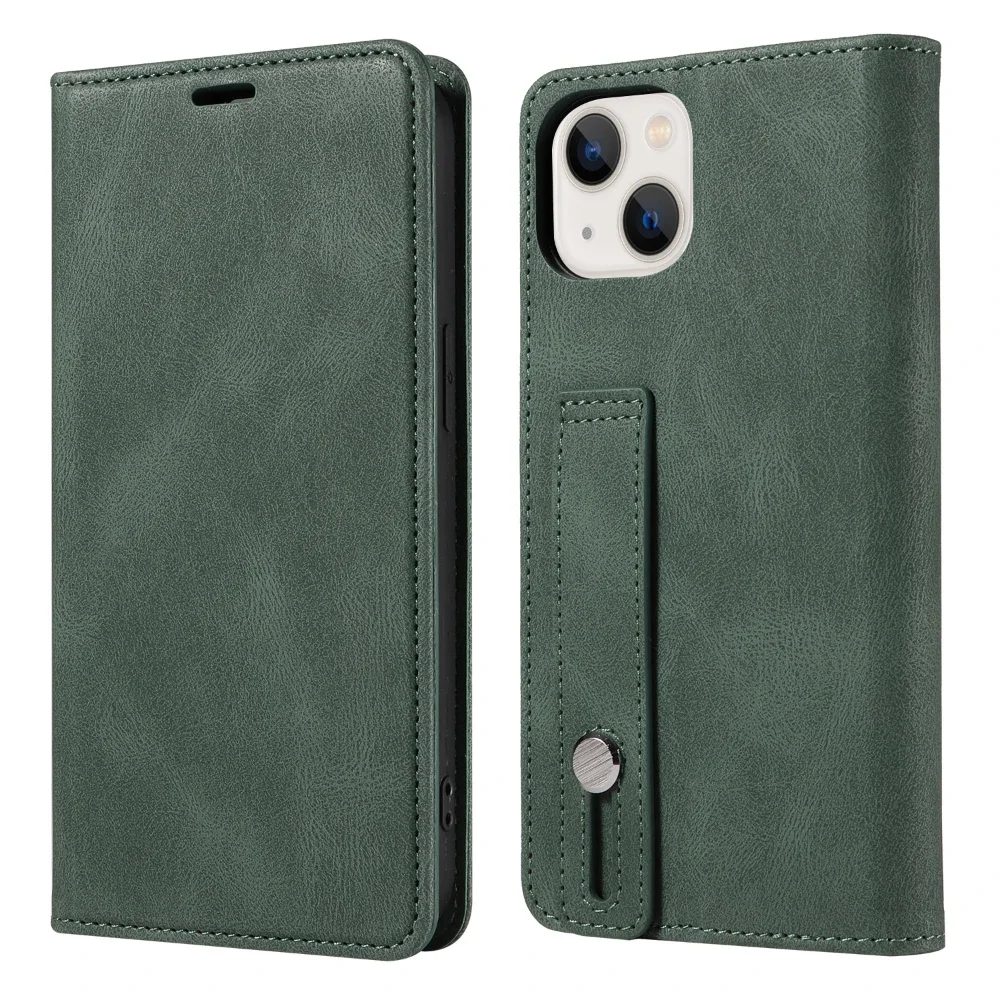 

New Year Christmas Gift Phone Case for iphone14 New Wrist Strap 13promax Magnetic Flap Cover 12pro Xsmax 8plus 11 Protection