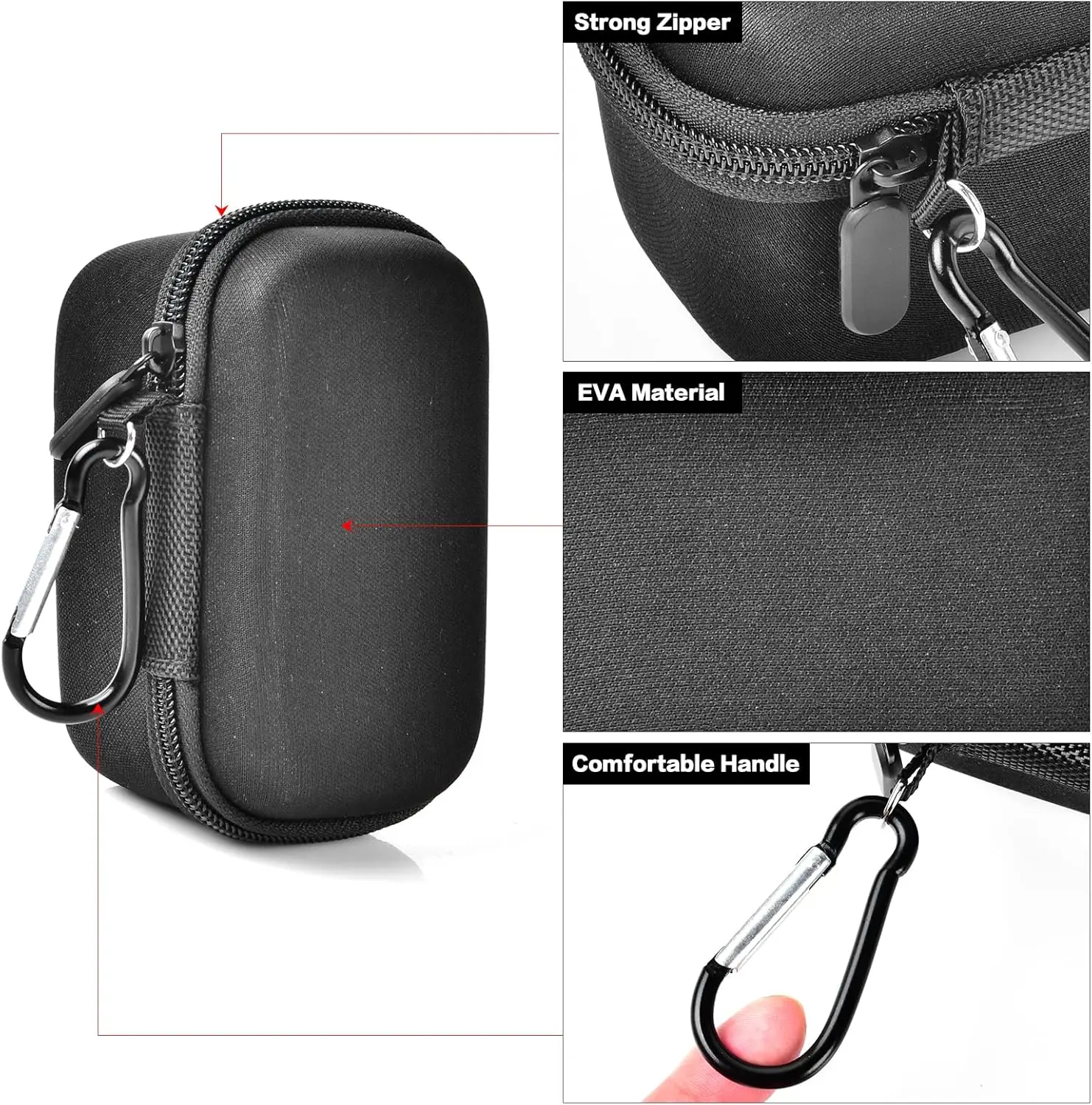 Carrying Case for iWALK Portable for Apple Watch Charger & Phone Charger 9000mAh/5000mAh Charging Battery Pack (CASE ONLY)