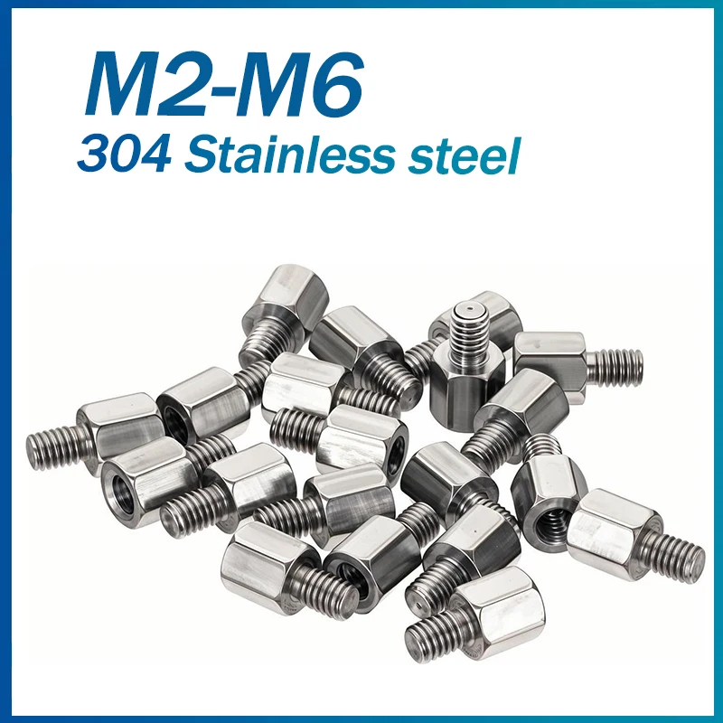 M2.5 M3 M4 M5 M6 Stainless Steel Hex Standoff Motherboard Male to ...