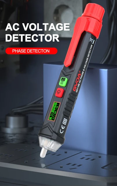 Tester Di Tensione Senza Contatto - Penna Rilevatore 12V-1000V AC, Con Schermo LCD, Allarme Beep E Torcia LED