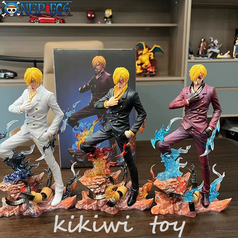

25cm One Piece Anime Figure Gk Sanji With Light Lx Action Figures Pvc Figurine Statue Collection Model Toy Christmas Gifts Toys
